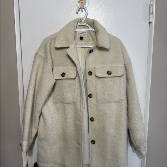 Universal Thread Cream Wool Coat - Picture 1 of 4